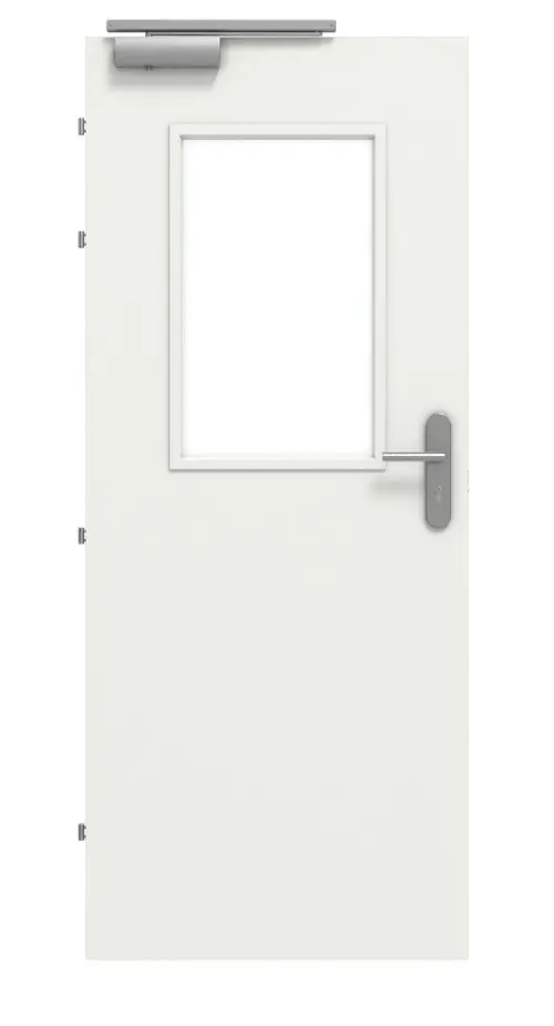 CLASSEN Zestaw drzwi przeciwpożarowych EI60 M2 RAL 9003 CPL z ościeżnicą blokową