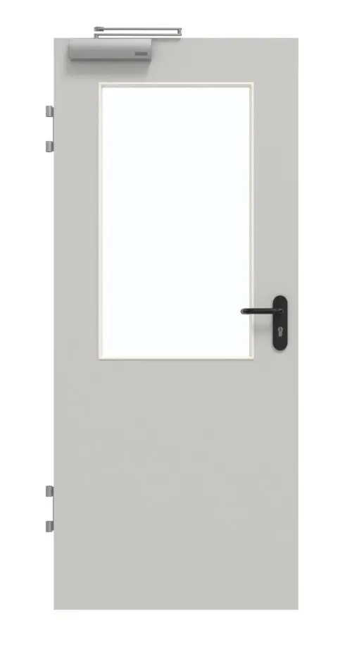 GARANT drzwi przeciwpożarowe T30 Dove Grey D92-60 Resopal z przeszkleniem LA-6