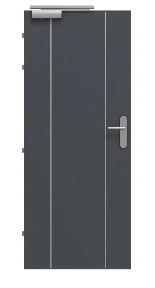 CLASSEN drzwi przeciwpożarowych EI30 Venom Alu M3 grafitowy RAL 7024 CPL