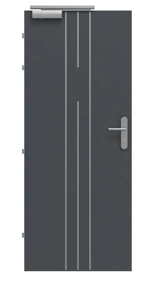 CLASSEN drzwi przeciwpożarowych EI30 Venom Alu M5 Grafit RAL 7024 CPL