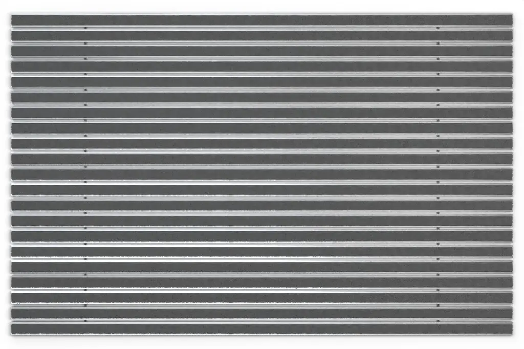 Widok z góry na matę z profilu aluminiowego KLASSIK ColourPlus szary - Entrada