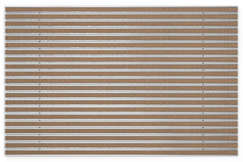 Widok z góry maty z profilu aluminiowego KLASSIK ryps T11PP kokos - Entrada