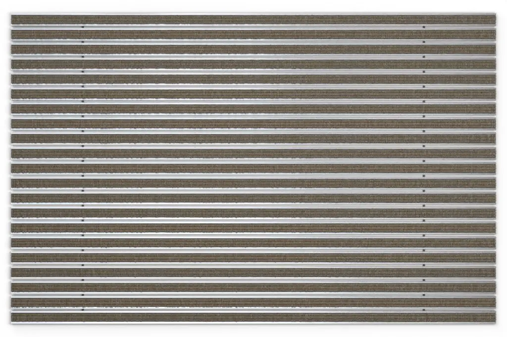 Widok z góry maty z profilu aluminiowego KLASSIK ryps T12PP piaskowy - Entrada