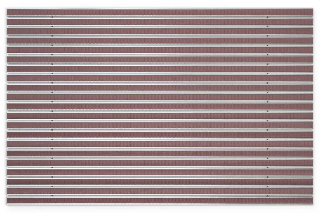 Widok z góry maty z profilu aluminiowego KLASSIK Safe R03V brązowy - Entrada