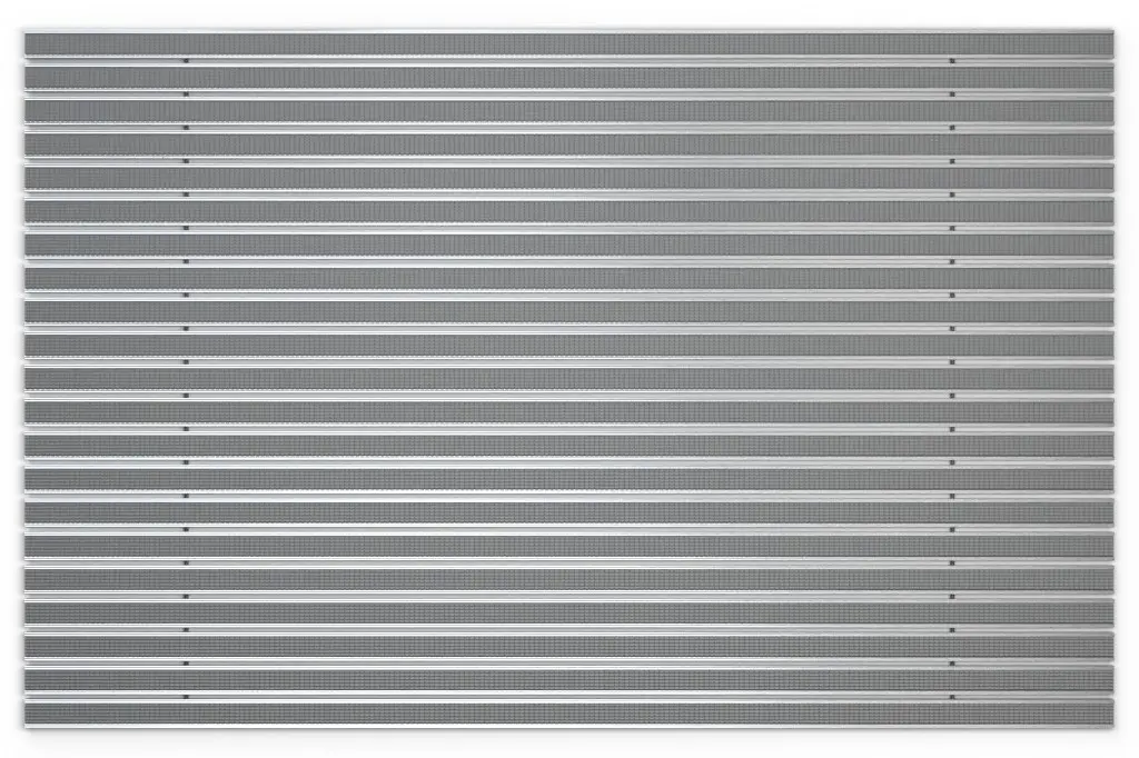 Widok z góry na matę z profilu aluminiowego KLASSIK Safe R02V szary - Entrada