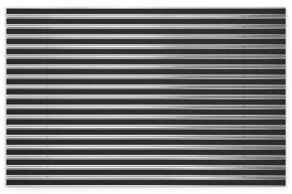 Widok z góry maty z profilu aluminiowego KLASSIK Safe R01V czarny / listwa czyszcząca - Entrada