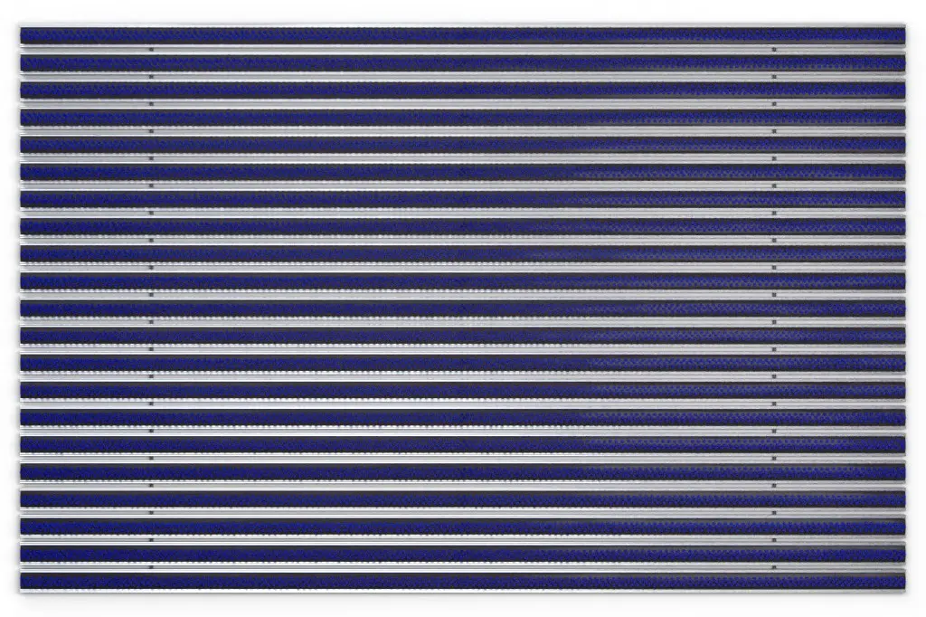 Widok z góry maty z profilu aluminiowego KLASSIK Work B06 niebieski - Entrada