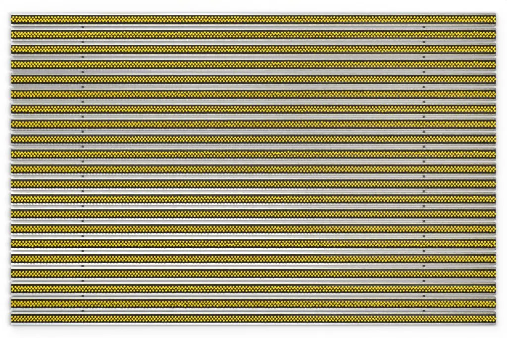 Widok z góry maty z profilu aluminiowego KLASSIK Work B09 żółty - Entrada