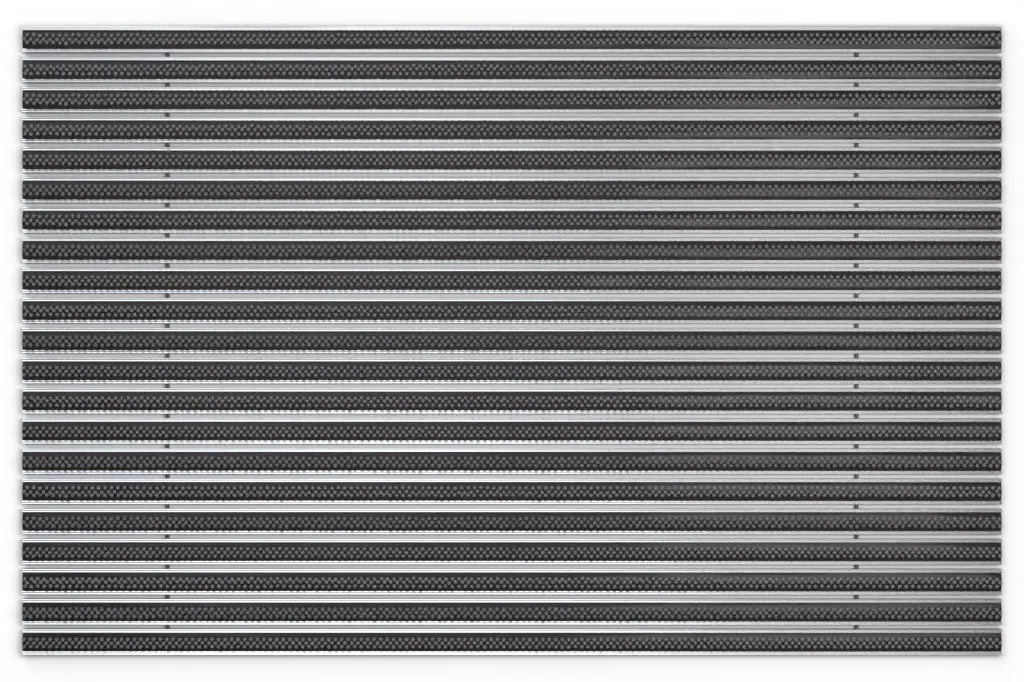 Widok z góry maty z profilu aluminiowego KLASSIK Work B02 szary - Entrada