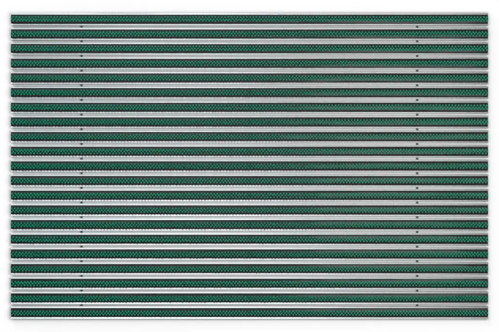 Widok z góry maty z profilu aluminiowego KLASSIK Work B07 zielony - Entrada