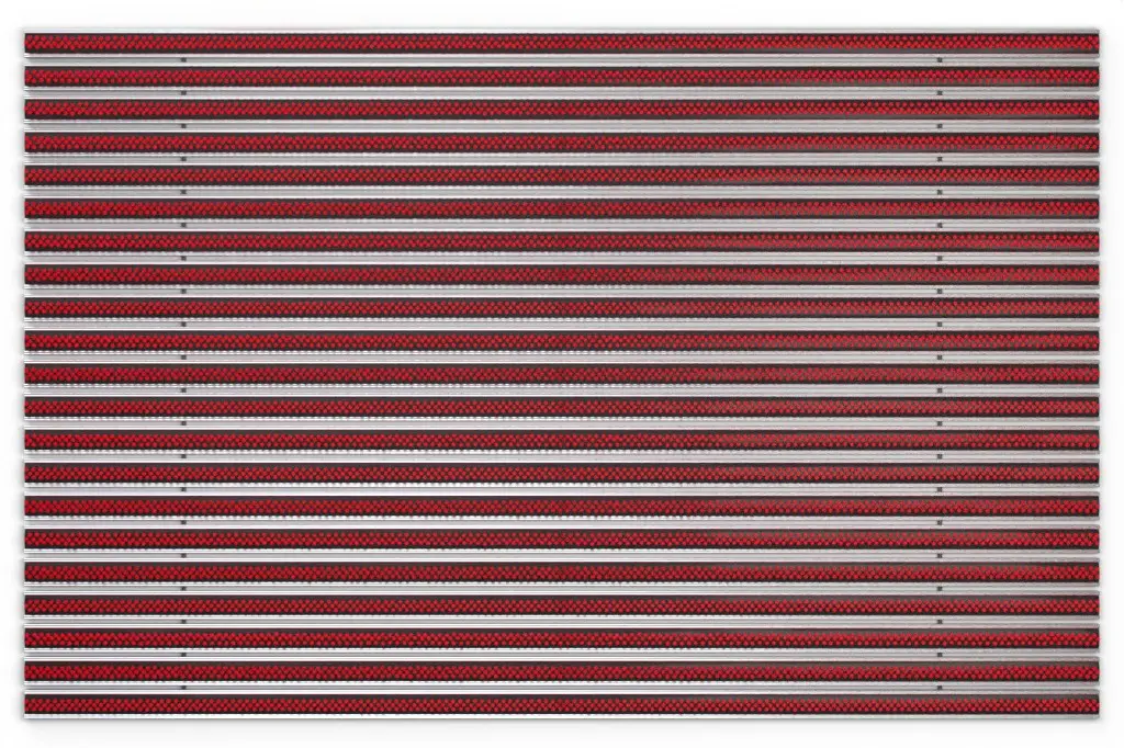 Widok z góry maty z profilu aluminiowego KLASSIK Work B05 czerwony - Entrada