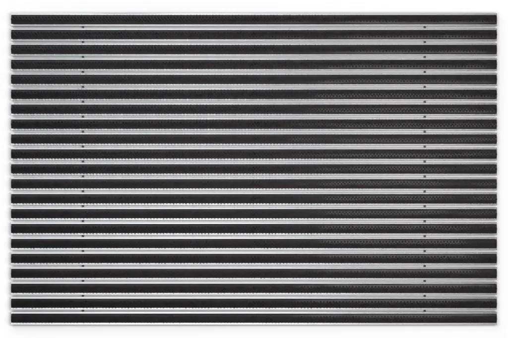 Widok z góry maty z profilu aluminiowego KLASSIK Work B01 czarny - Entrada