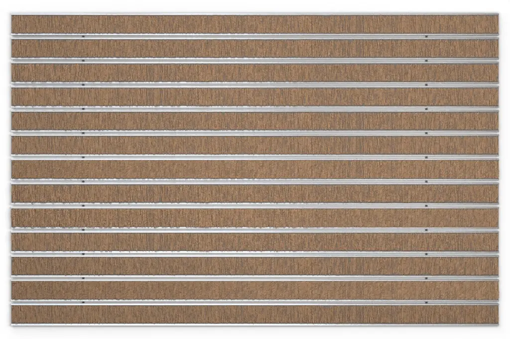 Widok z góry maty z profilu aluminiowego ROYAL ryps T11PP kokos - Entrada