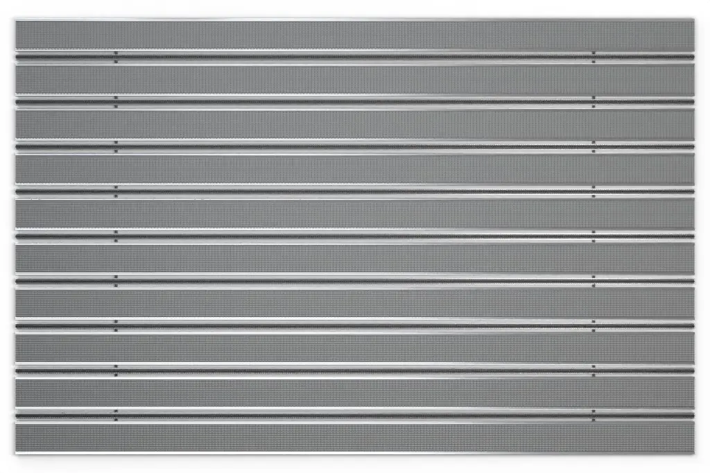 Widok z góry maty z profilu aluminiowego ROYAL Safe R02V szary / mini szczotka MB01 czarny - Entrada