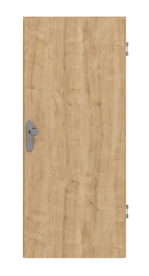 Widok frontowy drzwi wejściowych do mieszkania dąb sękaty Basic Durat - Huga