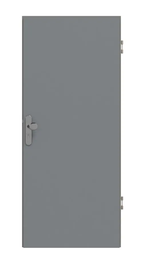 Widok frontowy drzwi wejściowych do mieszkania Hygge szary ultramatowy Basic - Huga