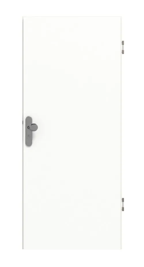 Widok frontowy - biel ultramatowa Basic drzwi wejściowe do mieszkania - Huga