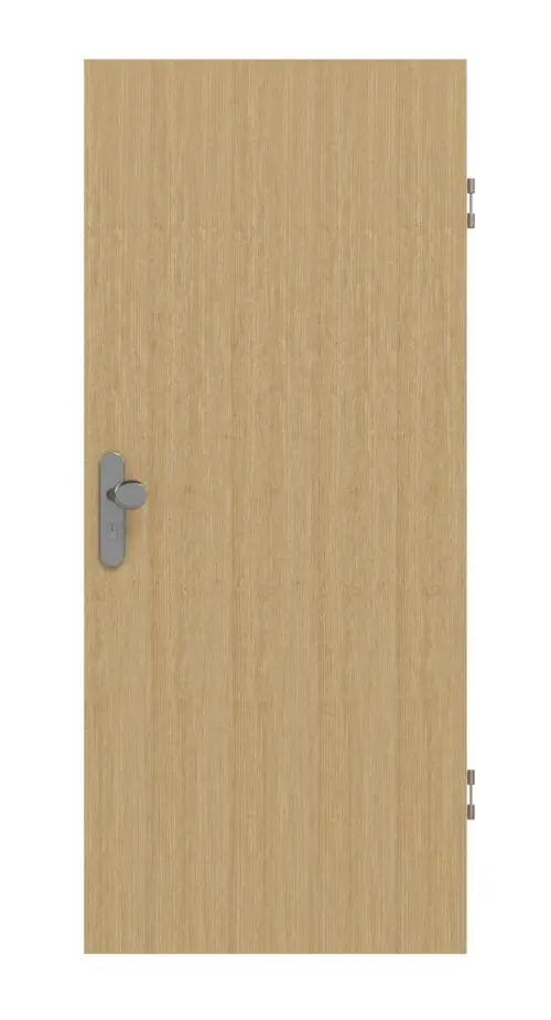 Widok frontowy drzwi wejściowych do mieszkania marki LEBO, Limba matowy, fornirowane drewnem naturalnym.