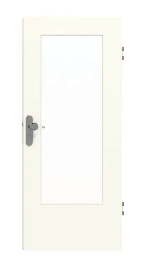 GARANT drzwi wejściowe do mieszkania 0105-60 Pearl White CePaL z przeszkleniem LA-DIN