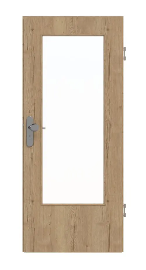 Drzwi wejściowe do mieszkania GARANT Authentic dąb szczelinowy GCK08 z przeszkleniem LA-DIN