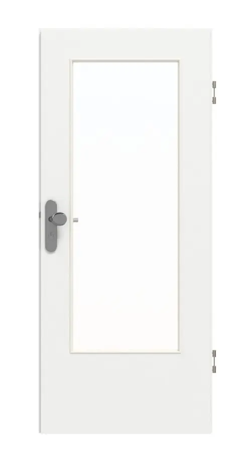 GARANT drzwi wejściowe do mieszkania D354-60 Designer White Resopal z przeszkleniem LA-DIN