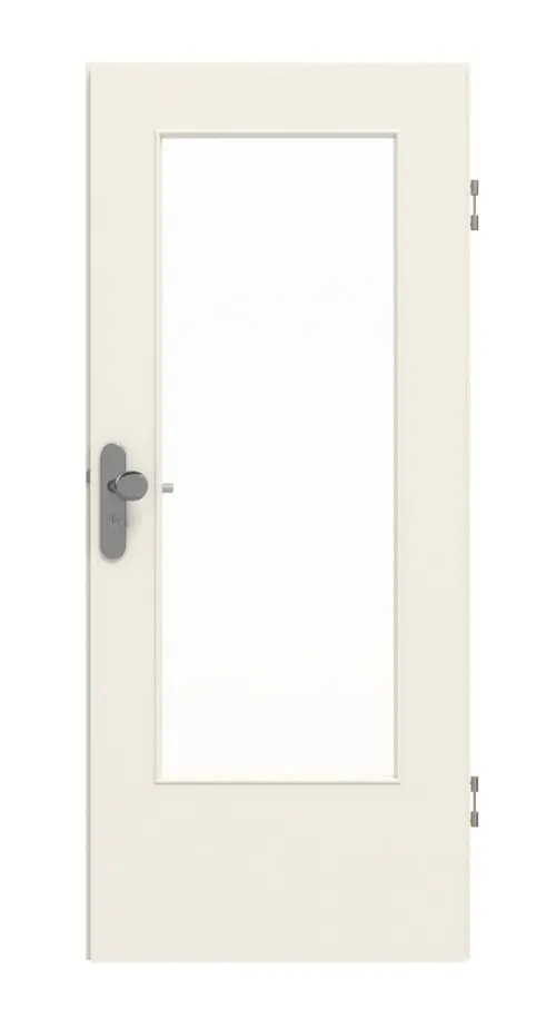 DRZWI WEJŚCIOWE GARANT BIAŁY LAKIER 9010 GHK08 z przeszkleniem LA-DIN