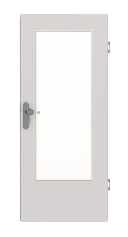 GARANT drzwi wejściowe do mieszkania U12188SD szary jasny GHK08 z przeszkleniem LA-DIN