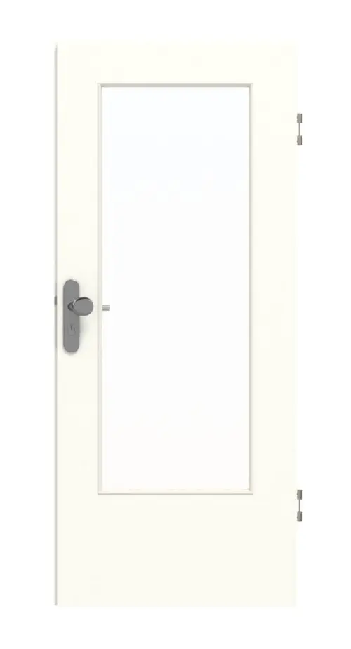 GARANT drzwi wejściowe do mieszkania W1000ST9 Premium biały GHK08 z wycięciem na szybę LA-DIN