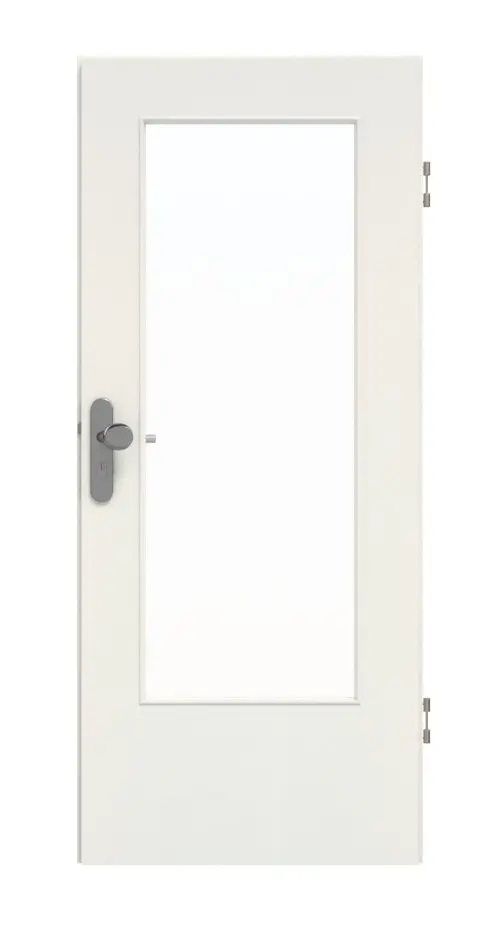 GARANT drzwi wejściowe do mieszkania biel ze strukturą Premium GCK08 z przeszkleniem LA-DIN