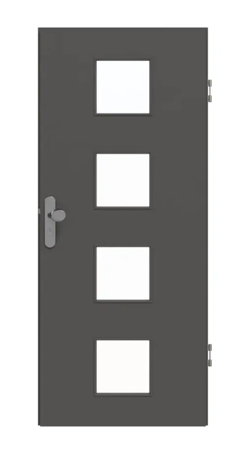 GARANT drzwi wejściowe do mieszkania 10622-60 Heban CePaL z przeszkleniem LA-10