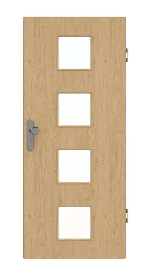 GARANT drzwi wejściowe do mieszkania Authentic dąb sękaty CePaL z przeszkleniem LA-10