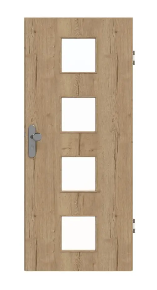 Drzwi wejściowe do mieszkania GARANT Authentic dąb szczelinowy GCK08 z przeszkleniem LA-10