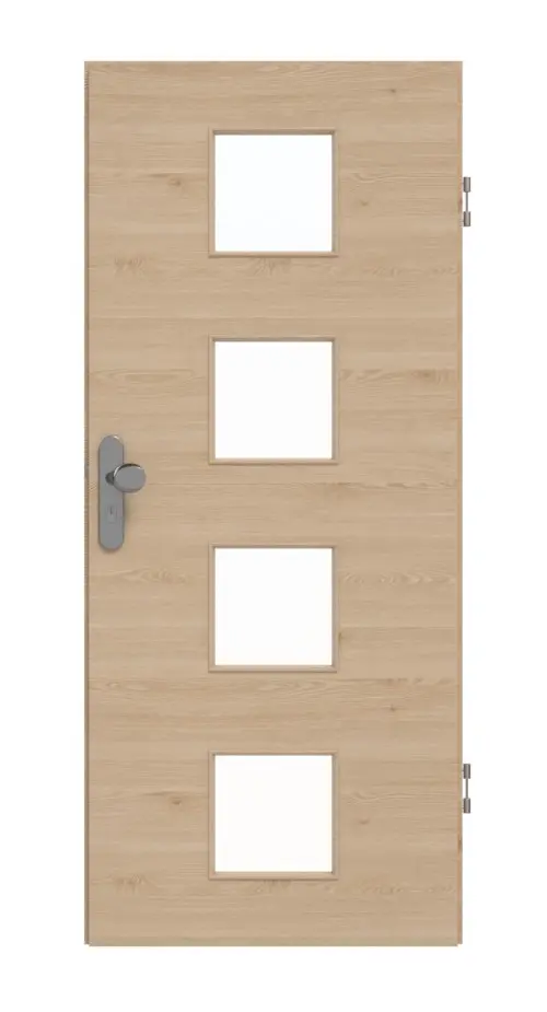 GARANT Drzwi wejściowe do mieszkania, authentic agat, układ poprzeczny, CePaL, z przeszkleniem LA-10