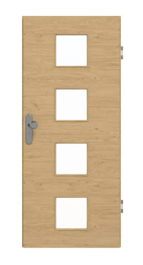 GARANT drzwi wejściowe do mieszkania wzdłuż Authentic dąb sękaty CePaL z przeszkleniem LA-10