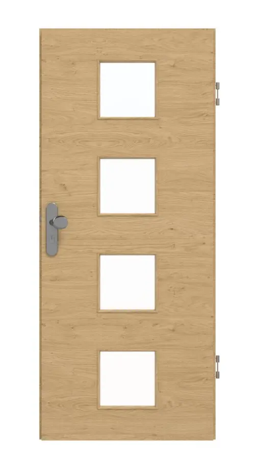 GARANT drzwi wejściowe do mieszkania wzdłuż authentic dąb sękaty GCK08 z przeszkleniem LA-10