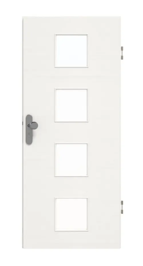 GARANT Drzwi wejściowe do mieszkania Quer Authentic Bianco GCK08 z przeszkleniem LA-10
