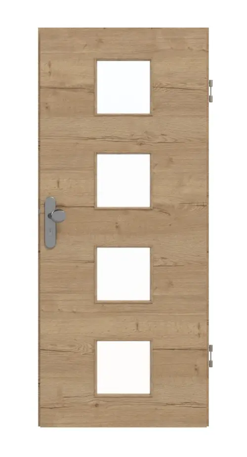 GARANT drzwi wejściowe do mieszkania wzdłuż Authentic dąb szczelinowy GCK08 z przeszkleniem LA-10