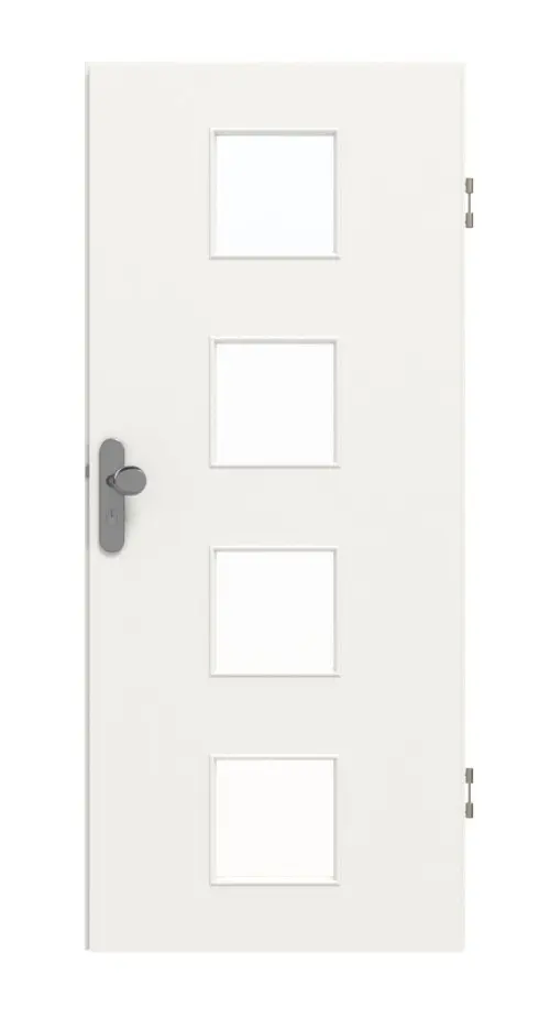 GARANT drzwi wejściowe do mieszkania biały lakier 9016 GHK08 z przeszkleniem LA-10