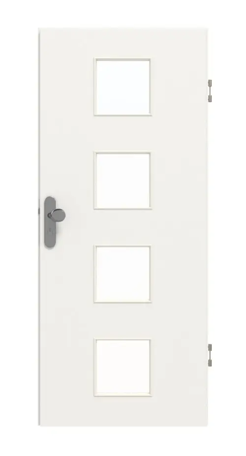 GARANT drzwi wejściowe do mieszkania biały lakier 9016 z przeszkleniem LA-10