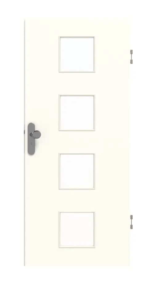GARANT drzwi wejściowe do mieszkania U11026SD biel kryształowa GHK08 z przeszkleniem LA-10