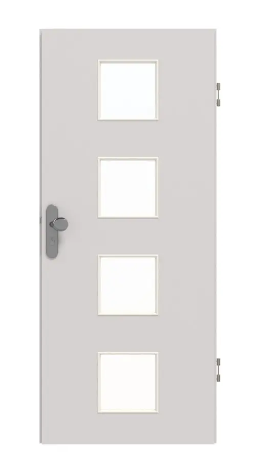 Garant drzwi wejściowe do mieszkania U12188SD jasnoszary GHK08 z przeszkleniem LA-10