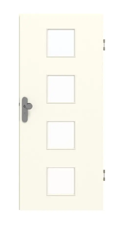 GARANT drzwi wejściowe do mieszkania W980ST15 biel platynowa GHK08 z przeszkleniem LA-10