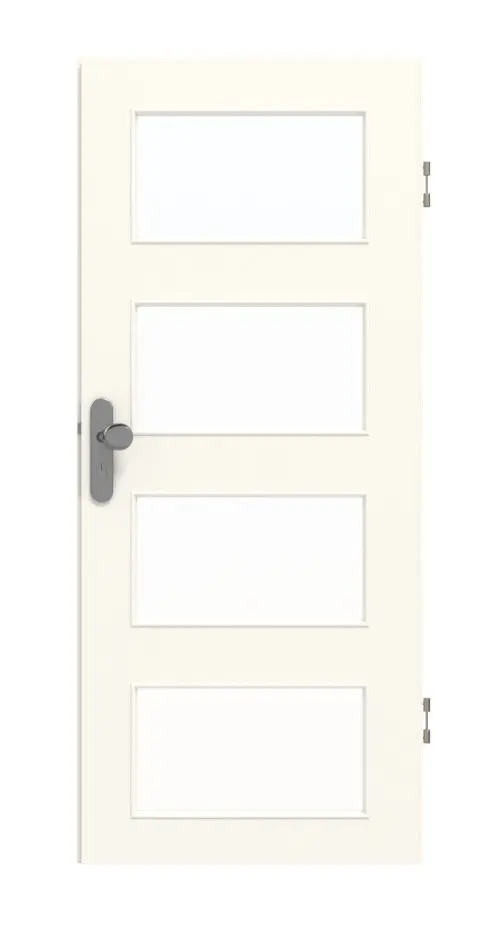 GARANT drzwi wejściowe do mieszkania 0105-60 Pearl White CePaL z przeszkleniem LA-11