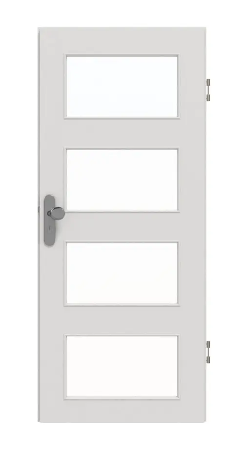 GARANT drzwi wejściowe do mieszkania 0160-60 Silver Grey CePaL z przeszkleniem LA-11