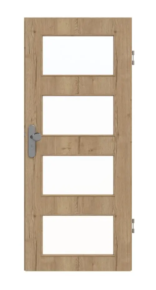 Drzwi wejściowe do mieszkania GARANT Authentic dąb szczelinowy GCK08 z przeszkleniem LA-11