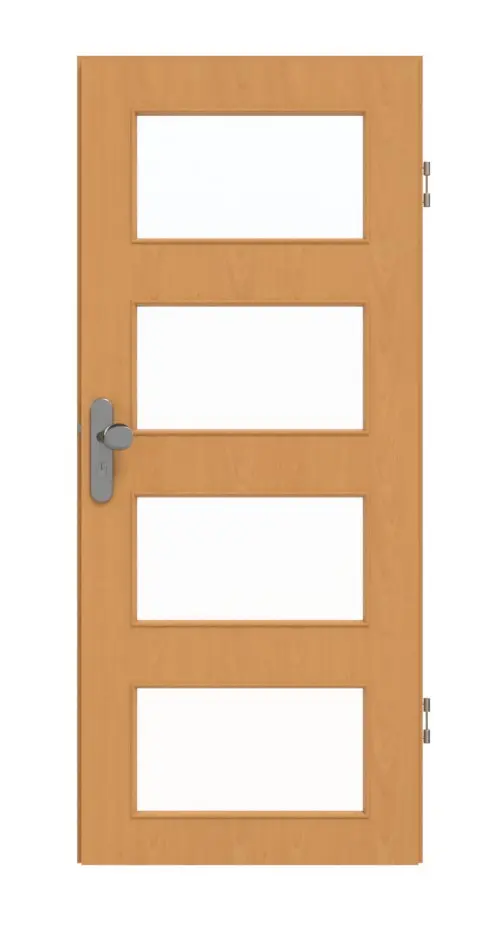 Drzwi wejściowe do mieszkania GARANT buk Exklusiv GCK08 z przeszkleniem LA-11