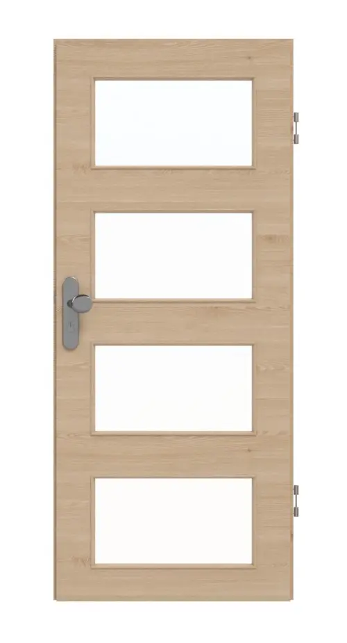 GARANT Drzwi wejściowe do mieszkania, authentic agat, układ poprzeczny, CePaL, z przeszkleniem LA-11