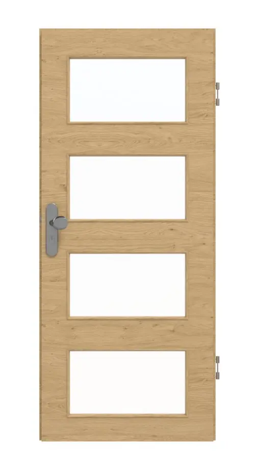GARANT drzwi wejściowe do mieszkania wzdłuż Authentic dąb sękaty CePaL z przeszkleniem LA-11