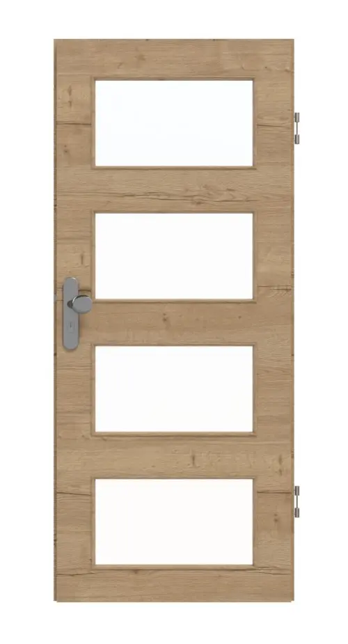GARANT drzwi wejściowe do mieszkania wzdłuż Authentic dąb szczelinowy GCK08 z przeszkleniem LA-11