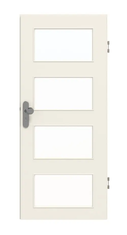 GARANT drzwi wejściowe do mieszkania biały lakier 9010 CePaL z przeszkleniem LA-11